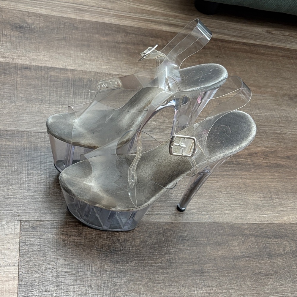 Pleaser Clear Platform Heels